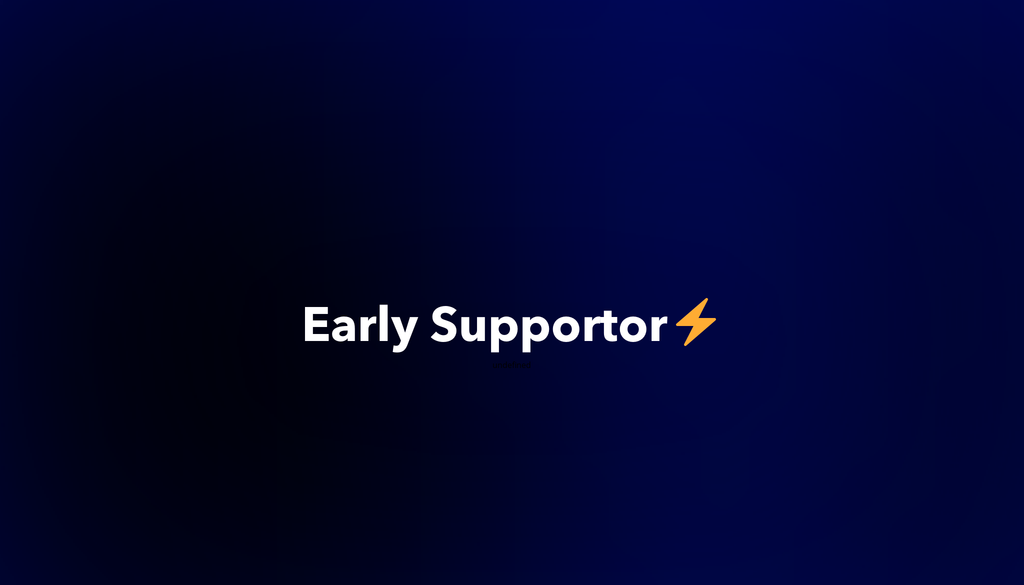Early Supportor⚡️ | Dework