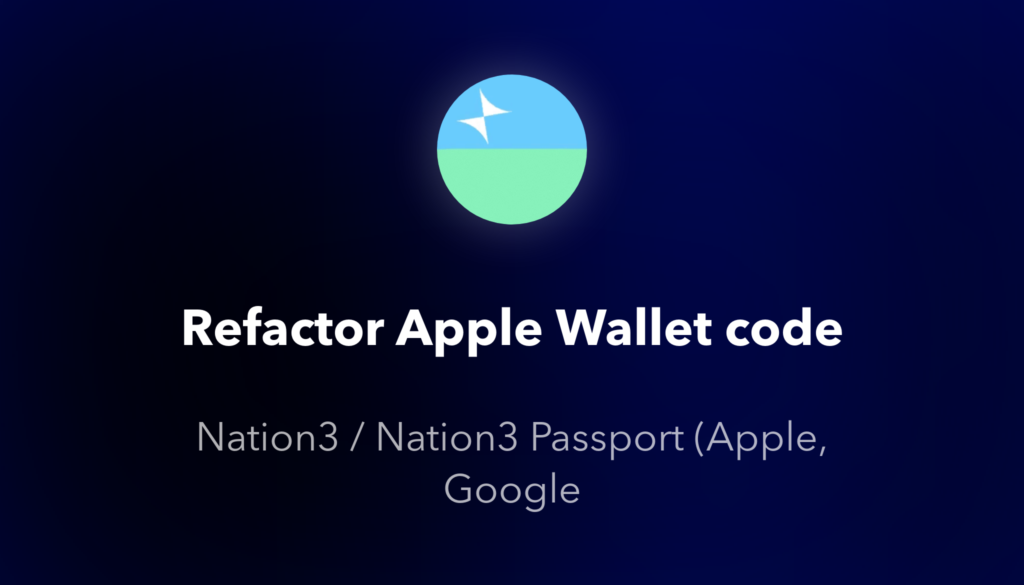 Refactor Apple Wallet code | Dework